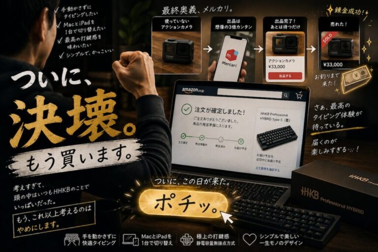【HHKB欲しい病 vol.3】もう買います。メルカリという名の錬金術を発動した話。