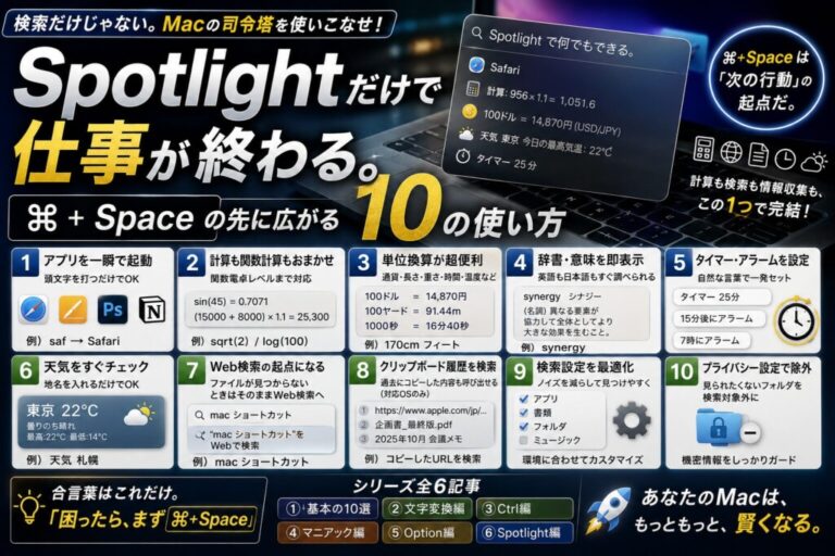 Spotlightだけで仕事が終わる。⌘+Spaceの先に広がる10の使い方