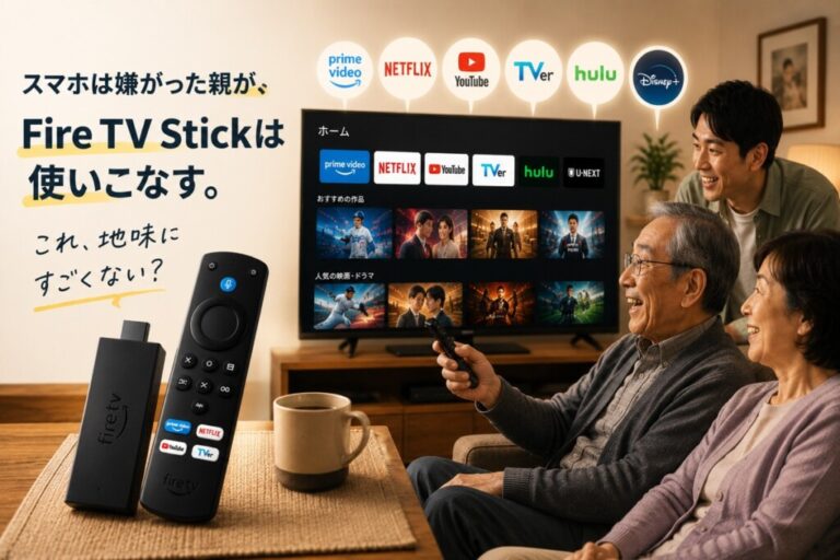 スマホは嫌がった親が、Fire TV Stickは使いこなす。これ、地味にすごくない？