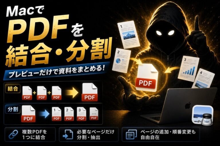 MacでPDFを結合・分割する方法｜プレビューだけで資料をまとめる