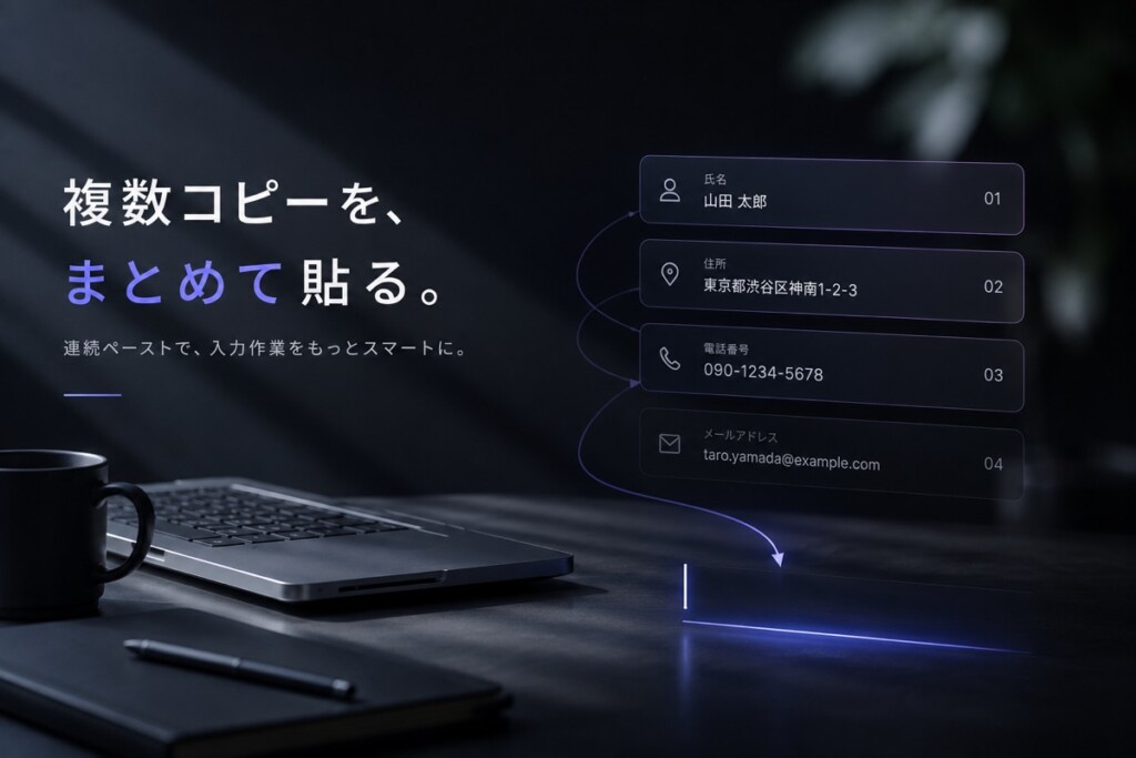 Macで複数コピーをまとめて貼る方法｜連続ペーストで入力作業を時短