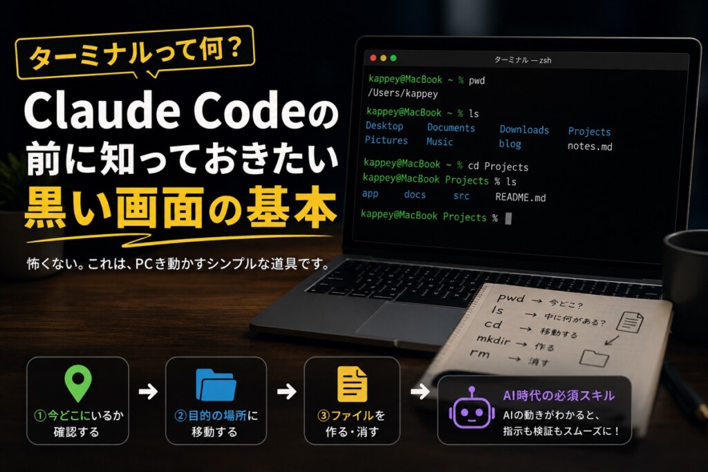 ターミナルって何？｜Claude Codeの前に知っておきたい黒い画面の基本