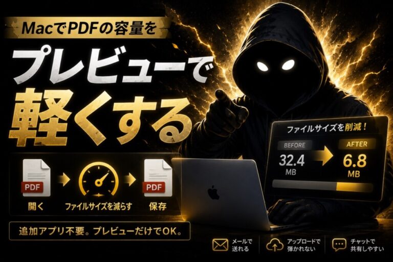 MacでPDFの容量を小さくする方法｜プレビューでファイルサイズを軽くする